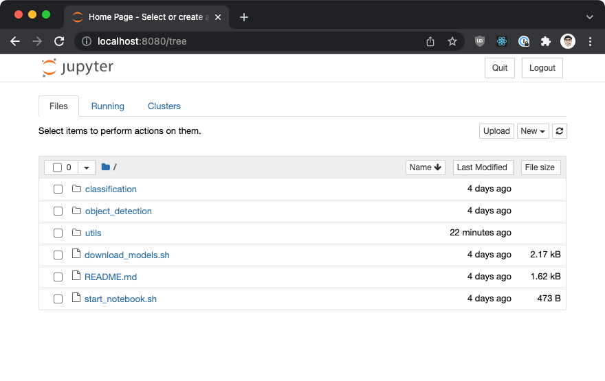 Connected to Jupyter server on Ampere