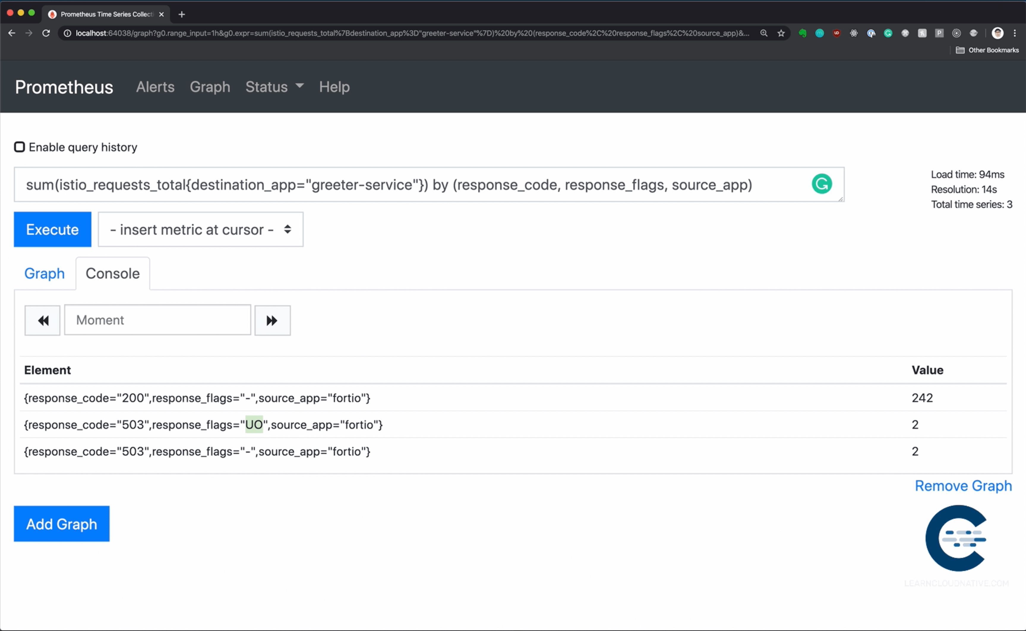 Prometheus metrics